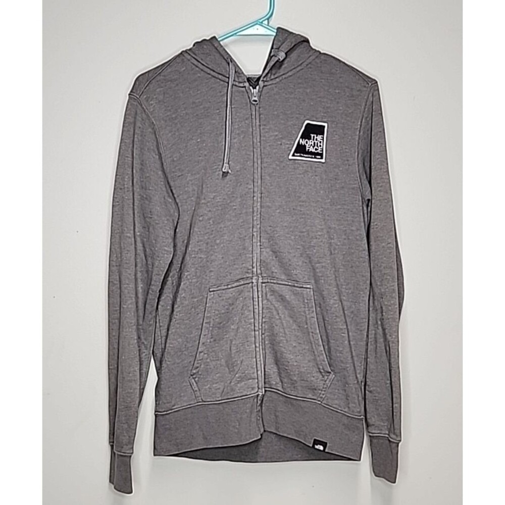 THE NORTH FACE MEN'S FULL ZIP PATCHES HOODIE Gray MENS S SMALL A3MCB
